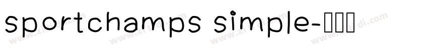 sportchamps simple字体转换